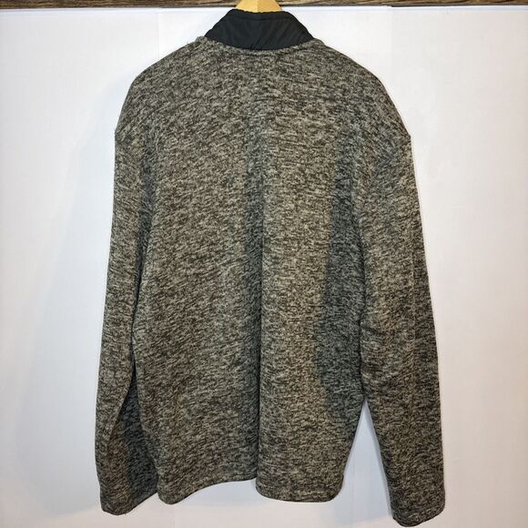 Eddie Bauer Mens‎ 1/4 Zip Sweater Pullover Gray Green Fleece Lined Size XXL Gorp - Picture 9 of 9